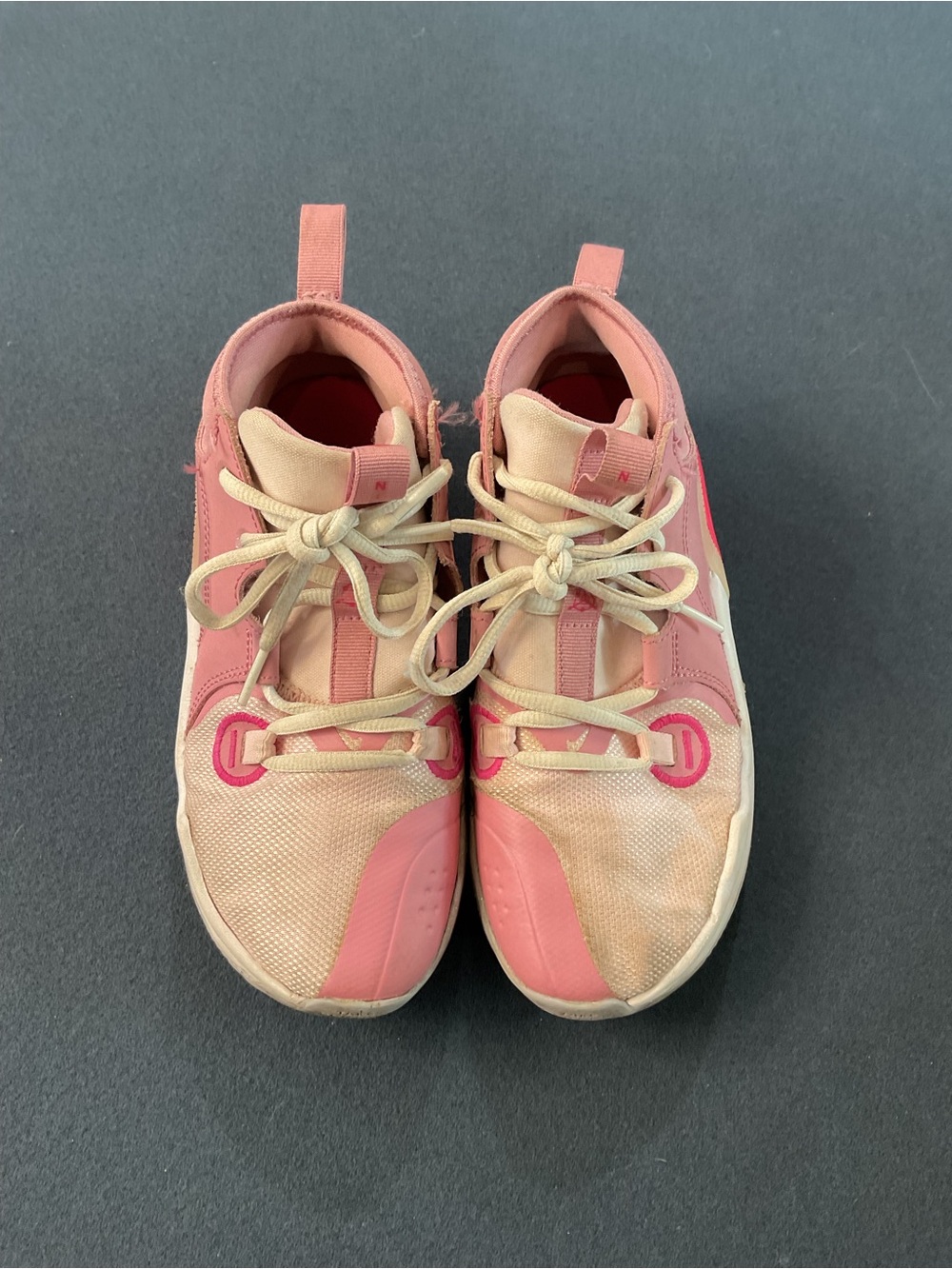Nike Kids Pink and Cream Sneakers